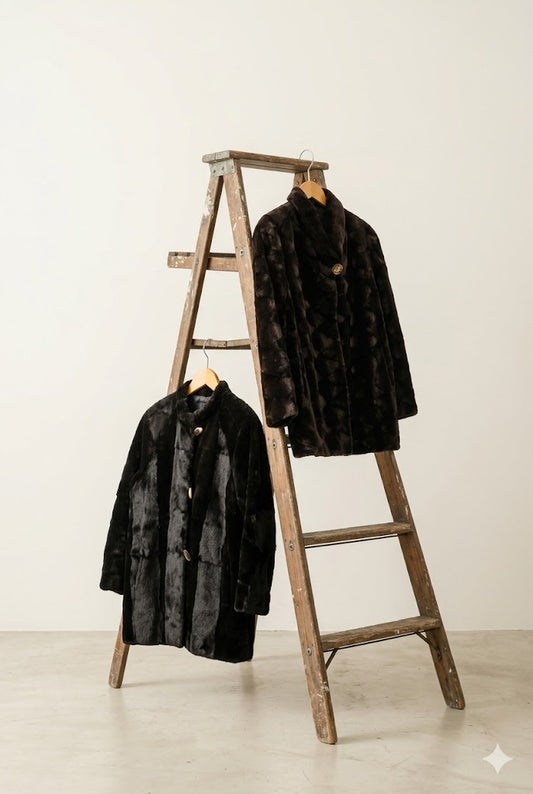 Women's Vintage High-Grade Fur Design Jacket x2点