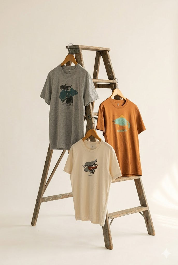 mont-bell Fish Illustration T-Shirt x3点