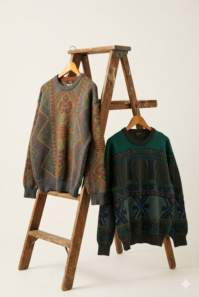 90's ARAMIS Alpaca Mix Design Knit x2点