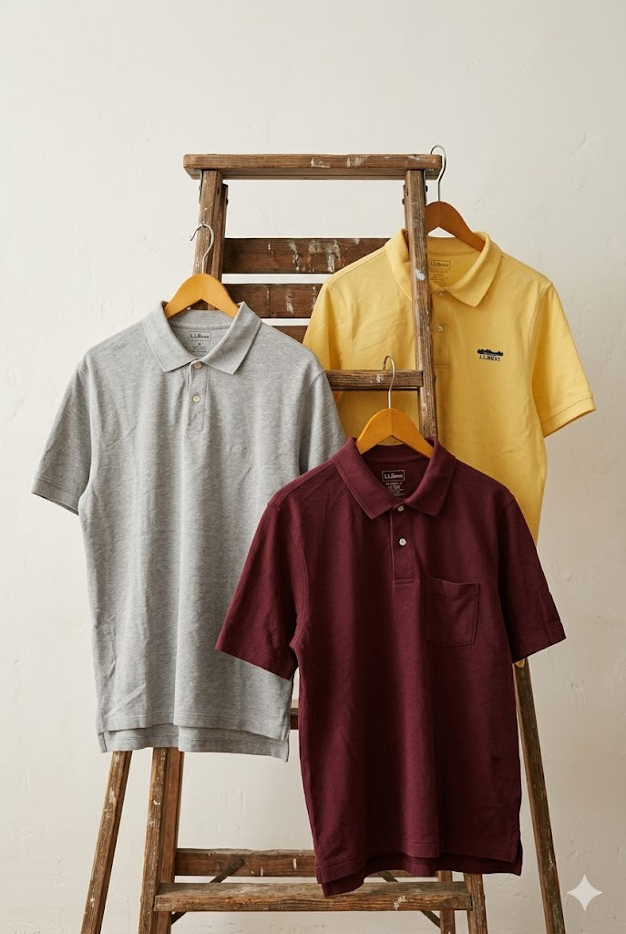 L.L.Bean Short Sleeve Polo Shirt x4点