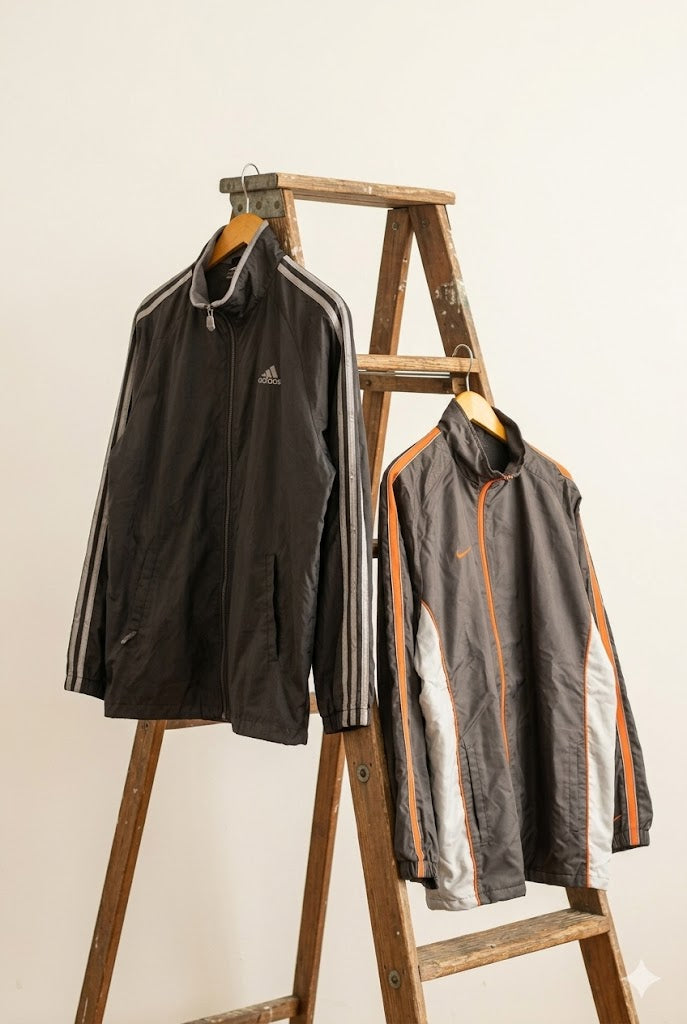 00's Y2K Style adidas Nike Oversized Tech Jacket x2点