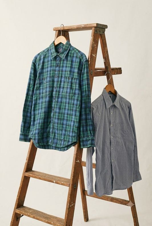 Old Gap Check Long Sleeve Shirt x2点