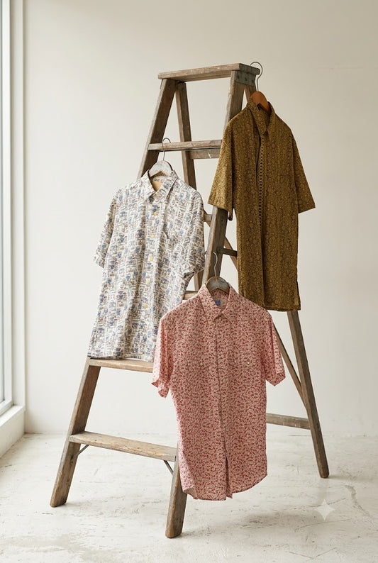 90's Men's Short Sleeve Design Print Shirt x3点