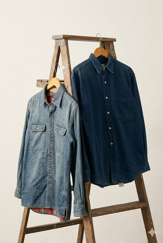 Landsend&Eddie Bauer Oversize Denim Shirt x2点