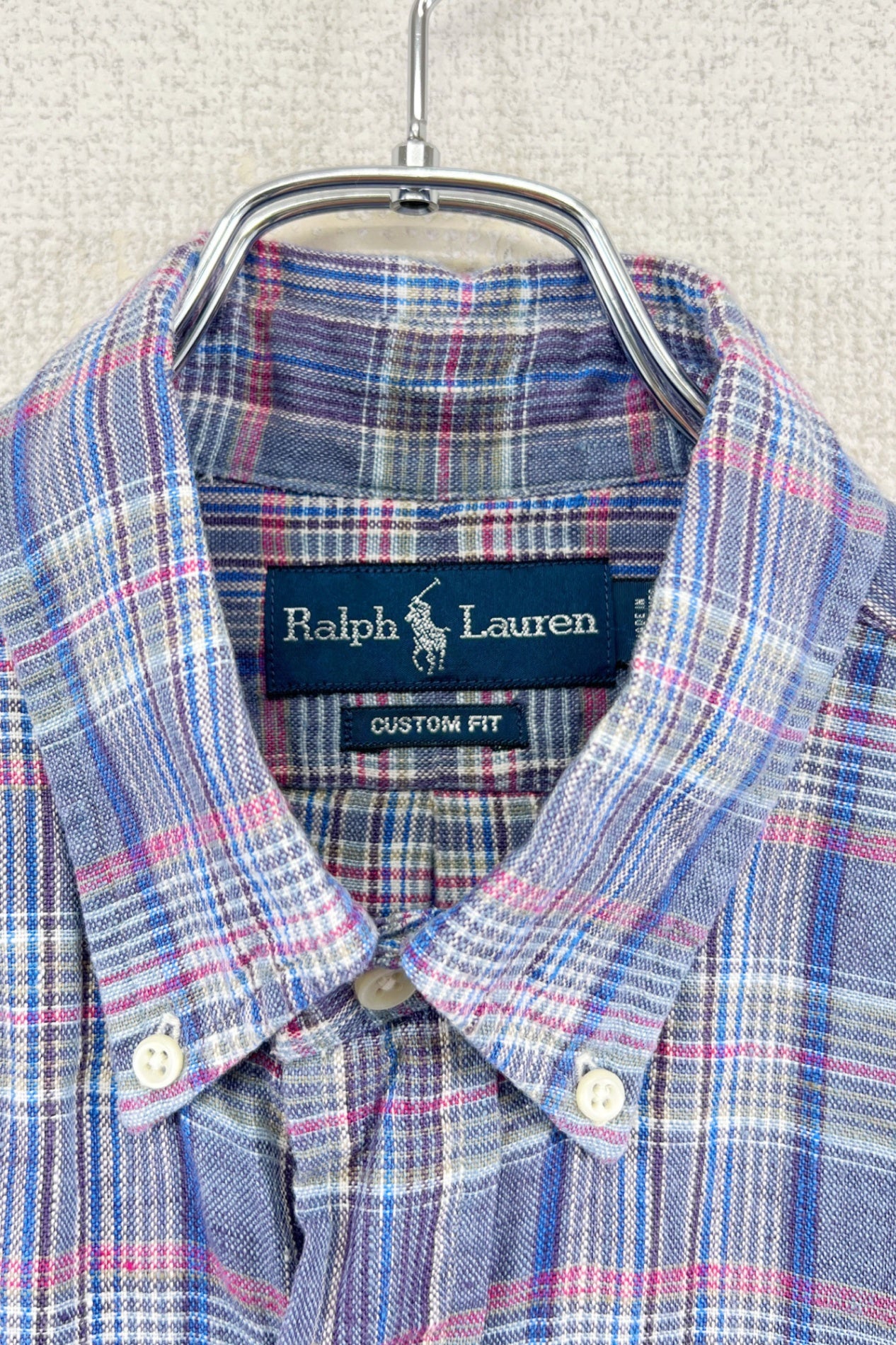 90 年代 Ralph Lauren 亚麻格纹衬衫