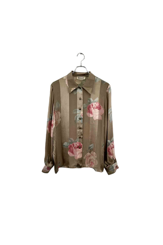 Made in IITALY BALLY silk sheer blouse
