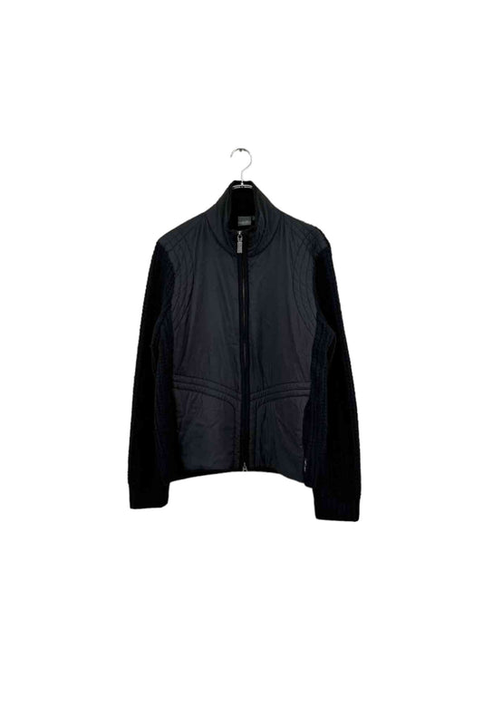 ARMANI EXCHANGE black zip-up sweater