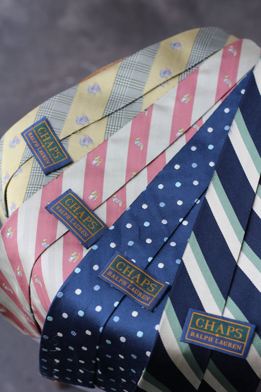 90's CHAPS Ralph Lauren Tie x4点
