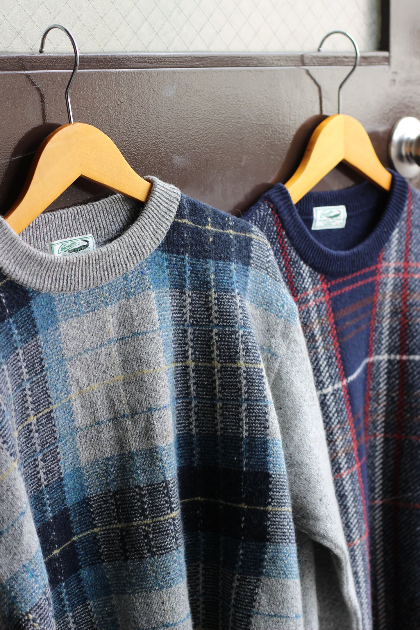 Men's Square Check Design Knit x3点