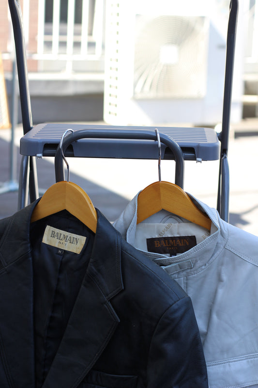 Pierre Balmain Men's Leather Tailored Jacket x2点
