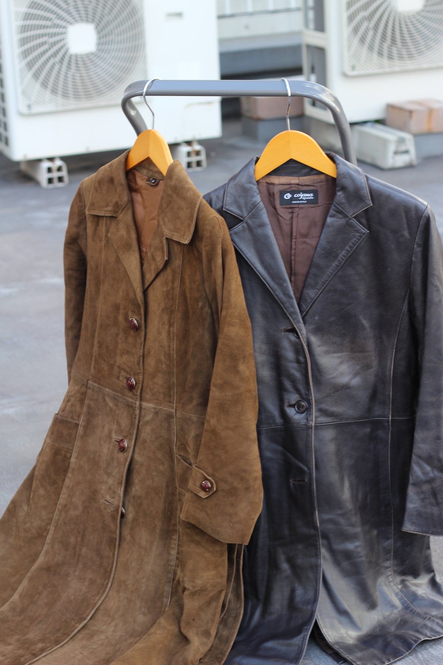 Women's Vintage Leather Coat x3点