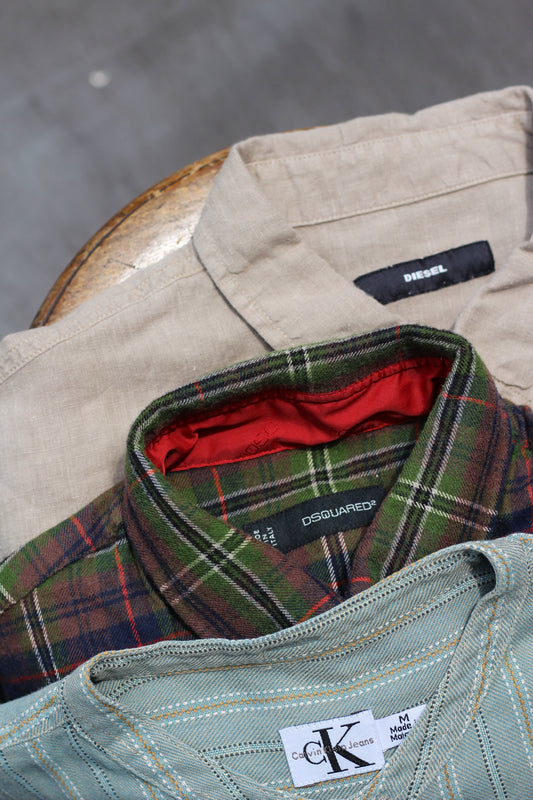 DIESEL&DSQUARED2&Calvin Klein Long Sleeve Shirt x3点