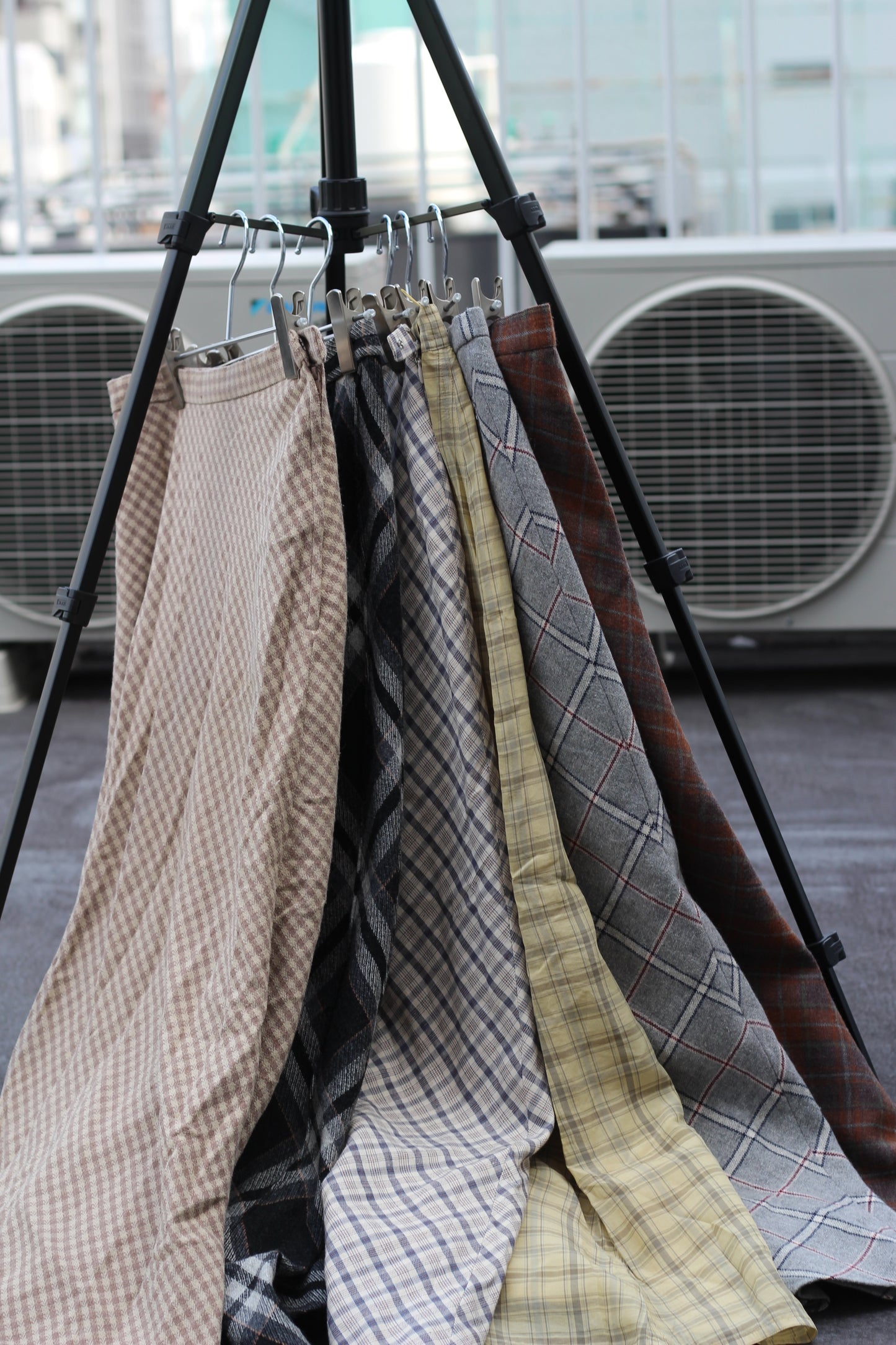 Vintage Checked Long Skirt x6点