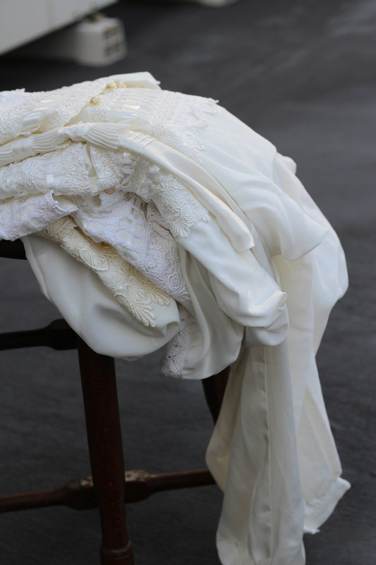 Women's Vintage White Lace Shirt x5点