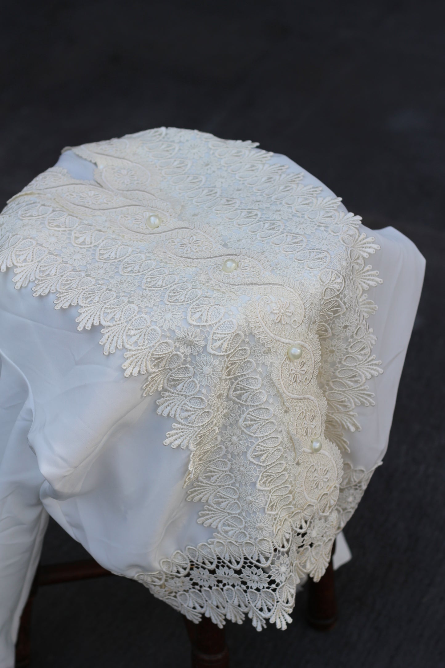 Women's Vintage White Lace Shirt x5点