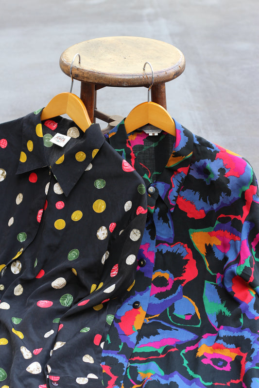Women's Vintage Marble Color Shirt x2点