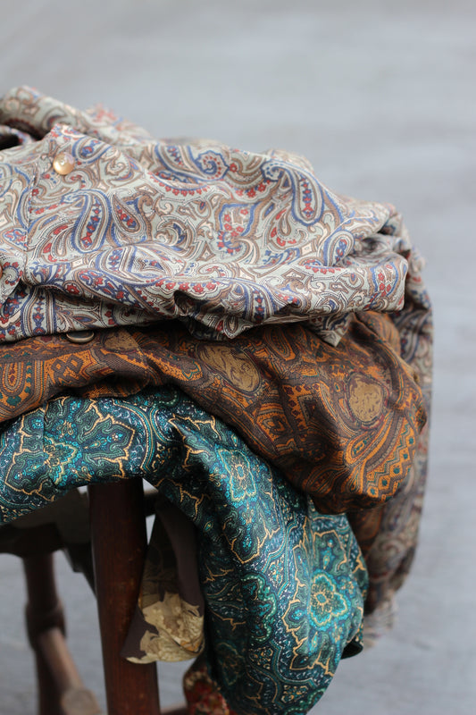 Women's Vintage Paisley Design Shirt x4点