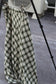 Vintage Green Checked Skirt x3点