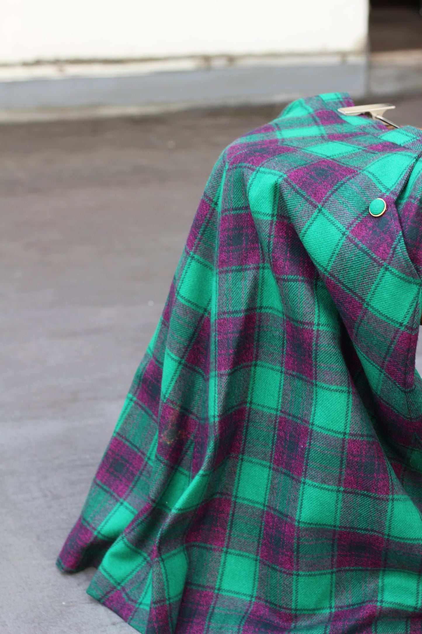 Vintage Green Checked Skirt x3点