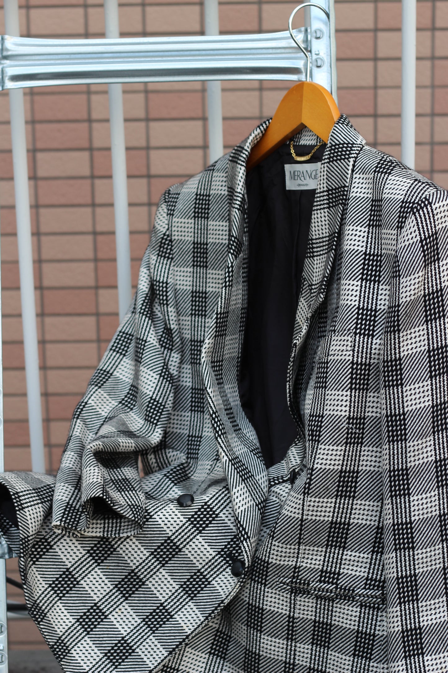 Women's Vintage Wool Check Tailored Jacket x6点