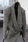 Women's Vintage Wool Check Tailored Jacket x6点
