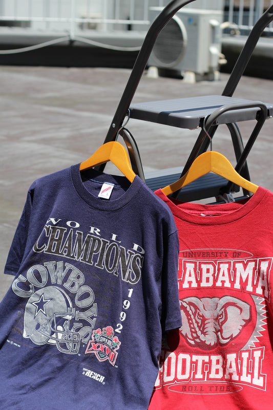 90's Made In USA American Football Print T-Shirt x2点