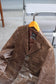Men's Brown Leather Tailored Jacket x3点