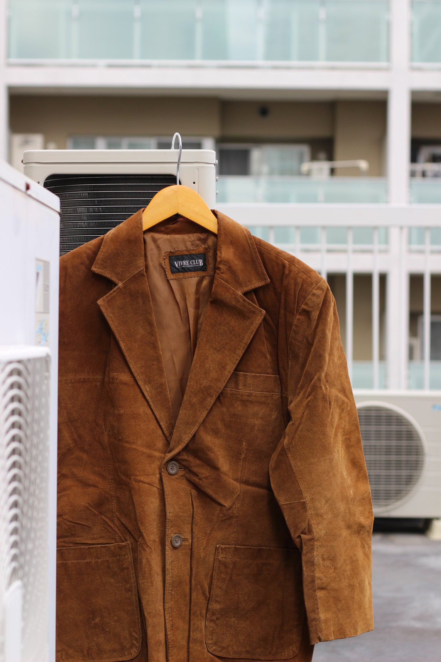 Men's Brown Leather Tailored Jacket x3点