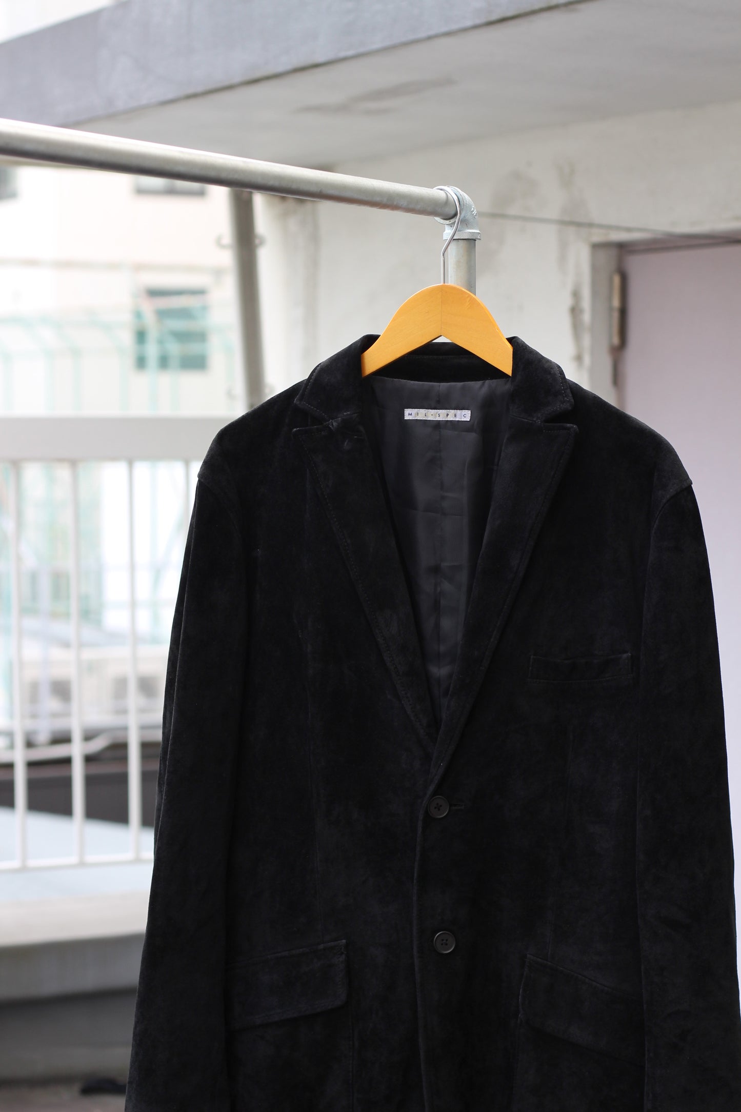 Men's Black Leather Tailored Jacket x4点