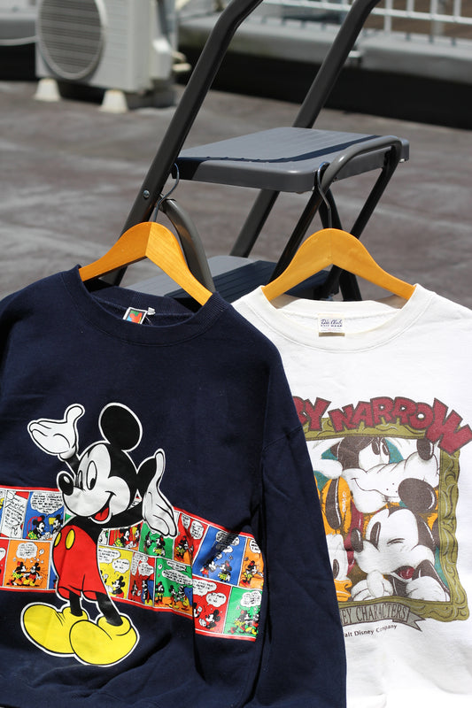 80-90's Disney Character Print Sweatshirt x2点