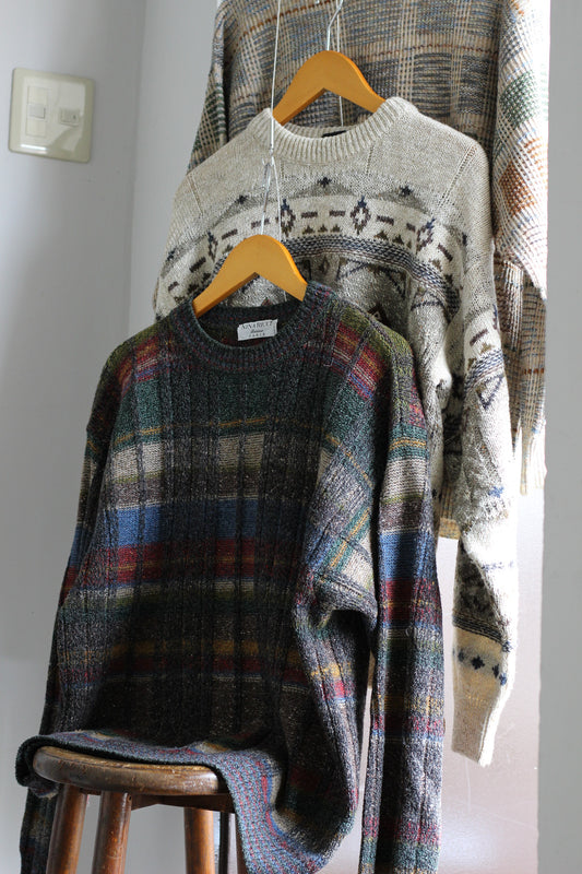 Men's Vintage Made In Italy Design Knitwear x3点
