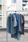 Vintage Blue Designer Short Sleeve Blouse x9点