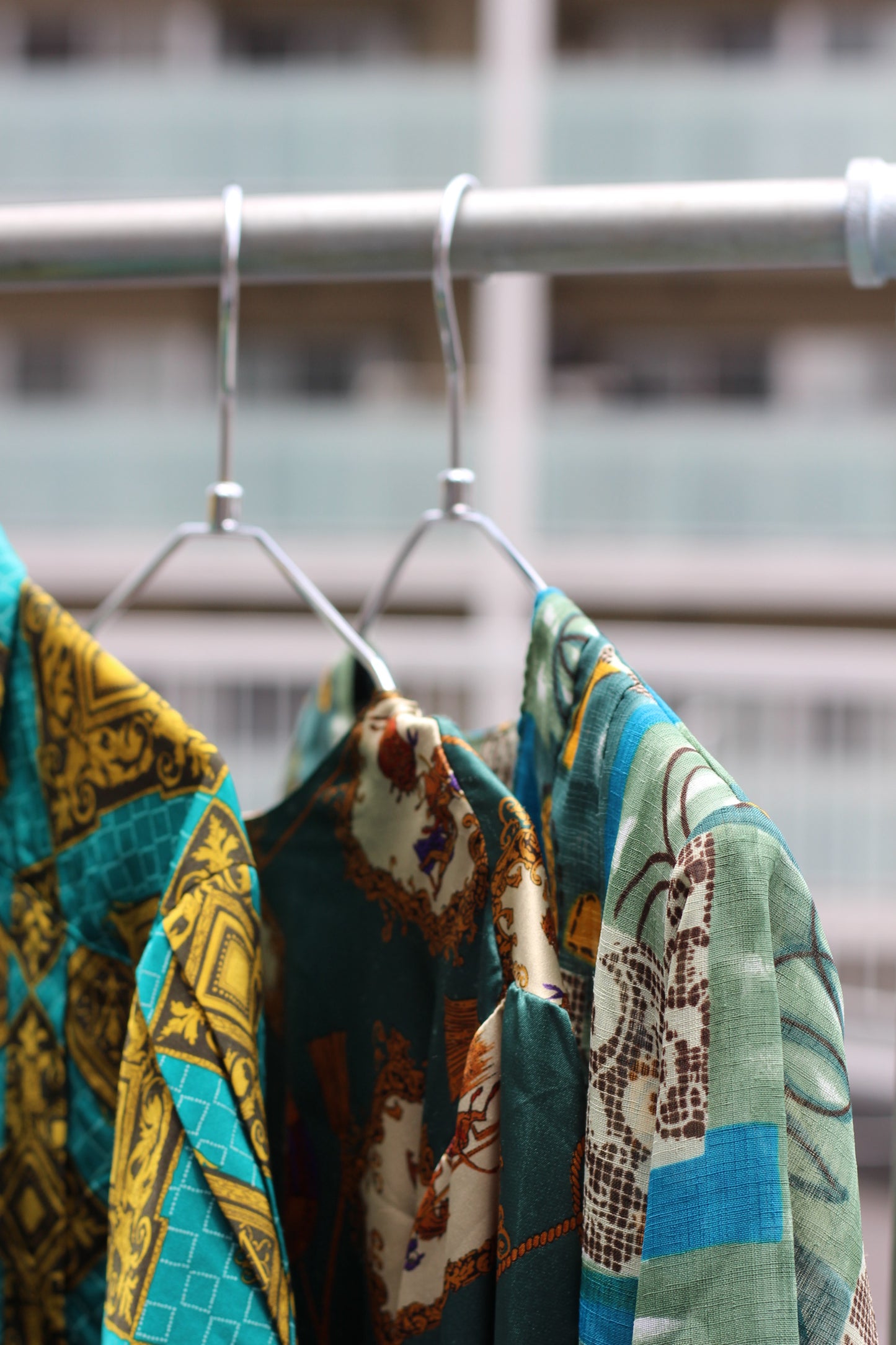 Vintage Green Design Long Sleeve Blouse x7点