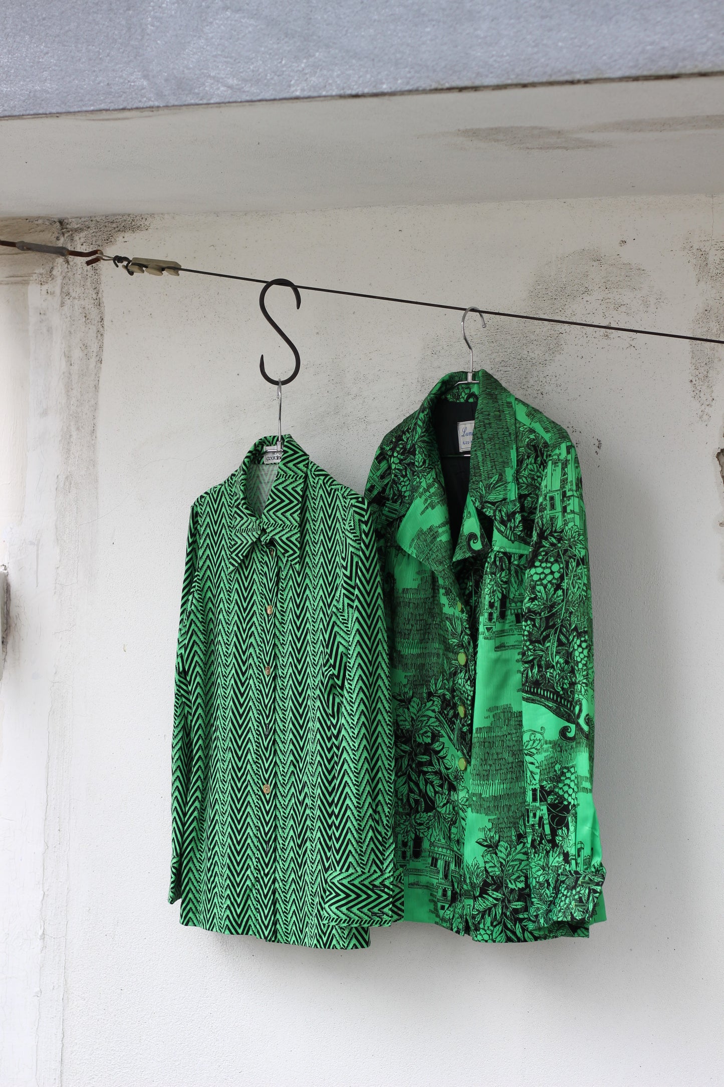 Vintage Green Design Long Sleeve Blouse x7点