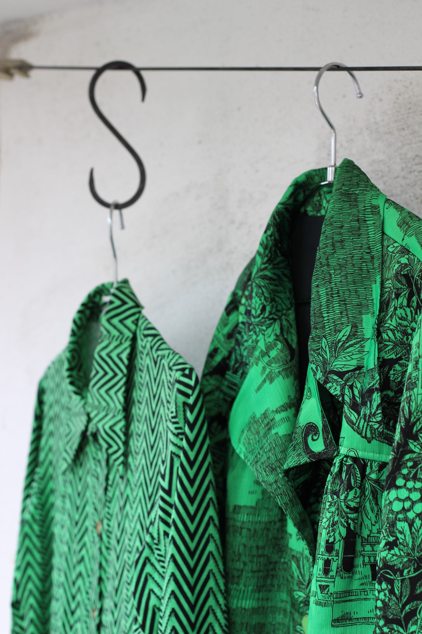 Vintage Green Design Long Sleeve Blouse x7点