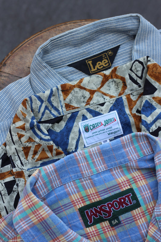80's Lee & 90's Jansport, Wrangler Short Sleeve Shirts x3点
