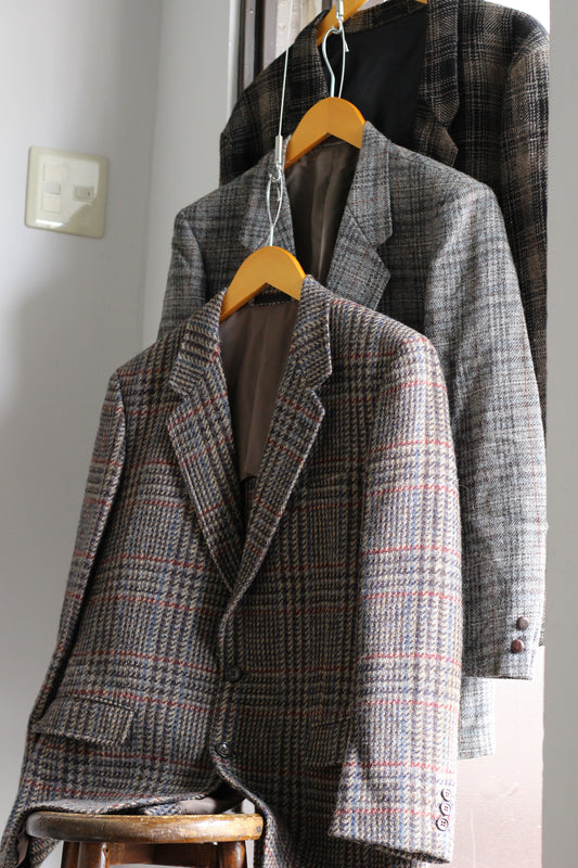 Men's High-Grade Check Tailored Jacket x3点