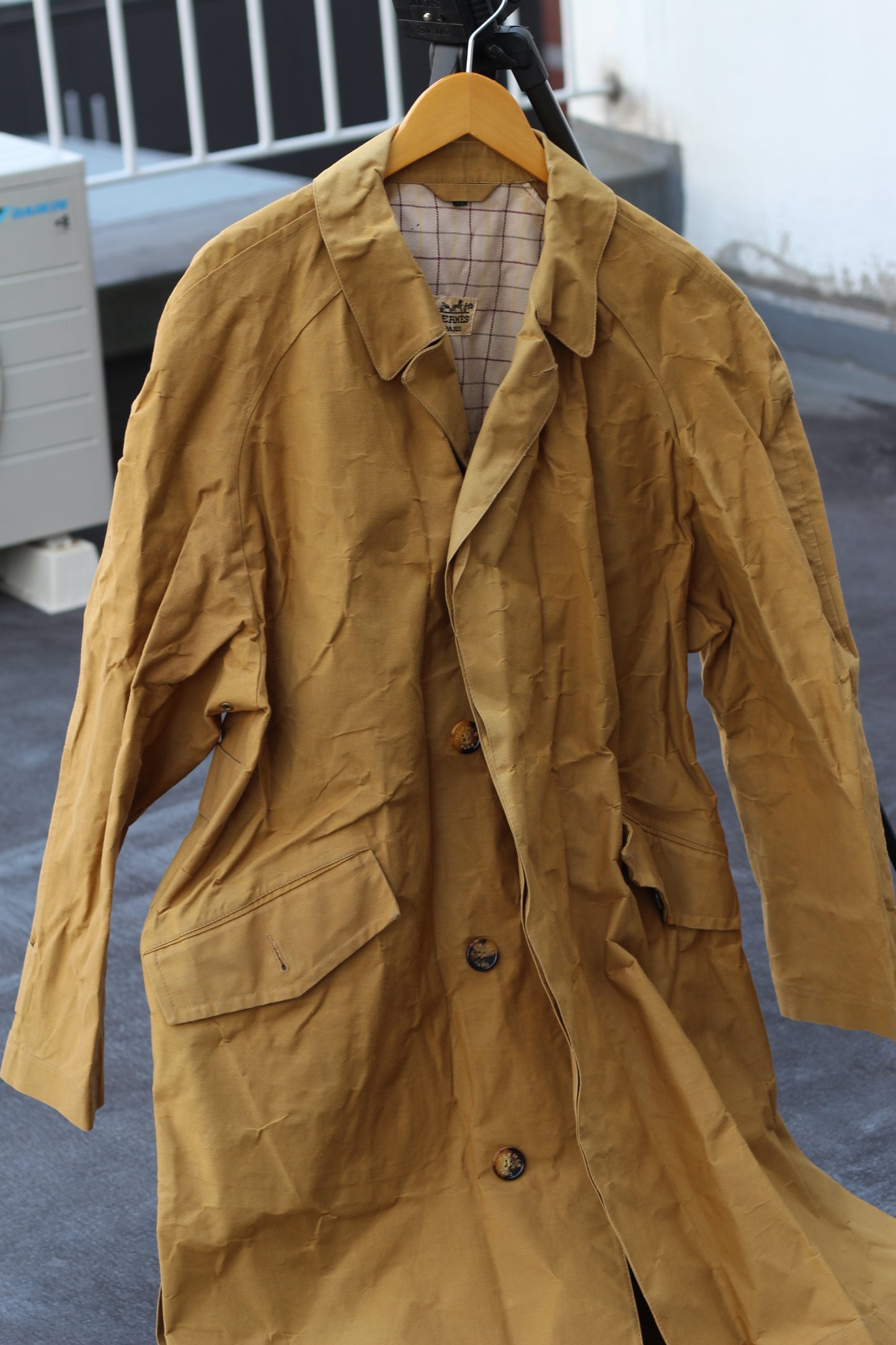 Vintage Hermès & Celine Rubberized Coat x2点