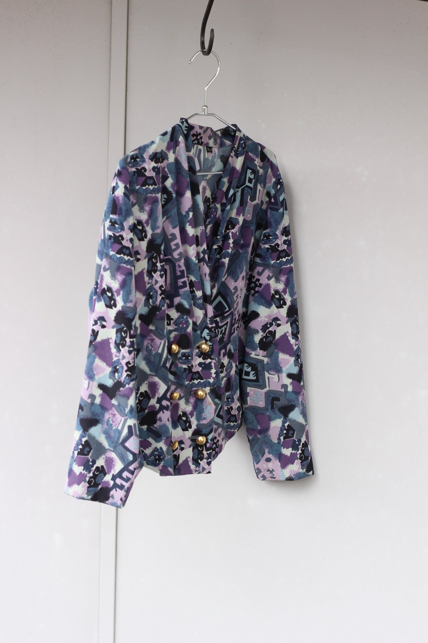 Vintage Purple Design Long Sleeve Blouse x7点