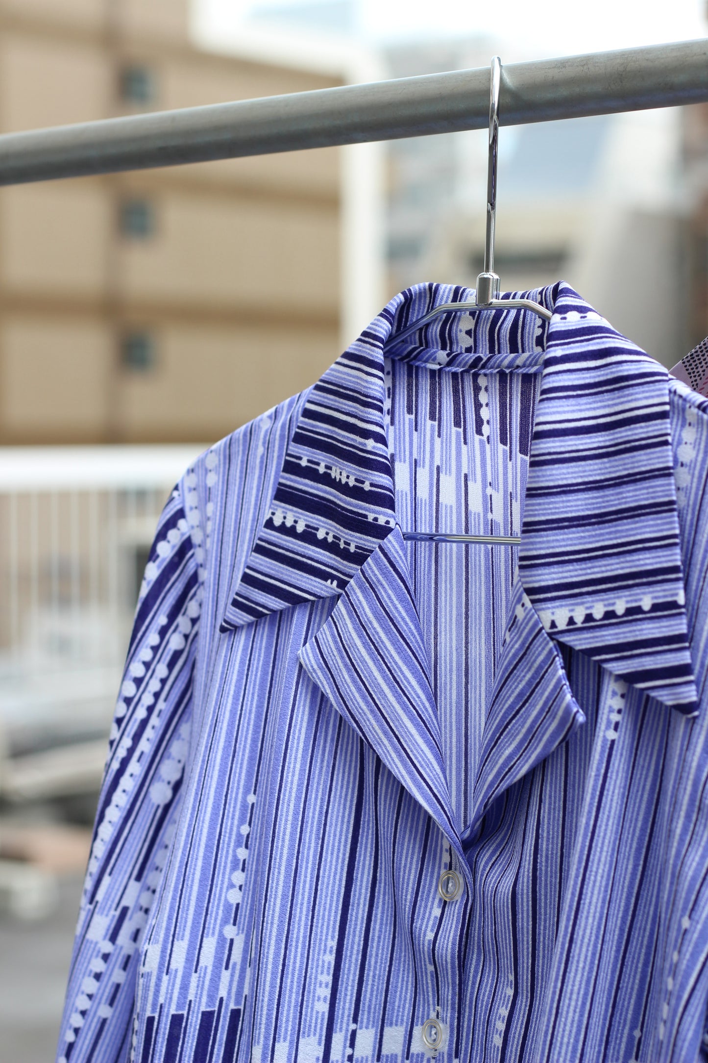 Vintage Purple Design Long Sleeve Blouse x7点