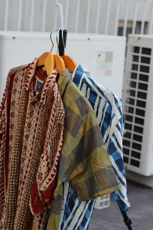 Made In India Men's Vintage Design Short Sleeve Shirt x3点