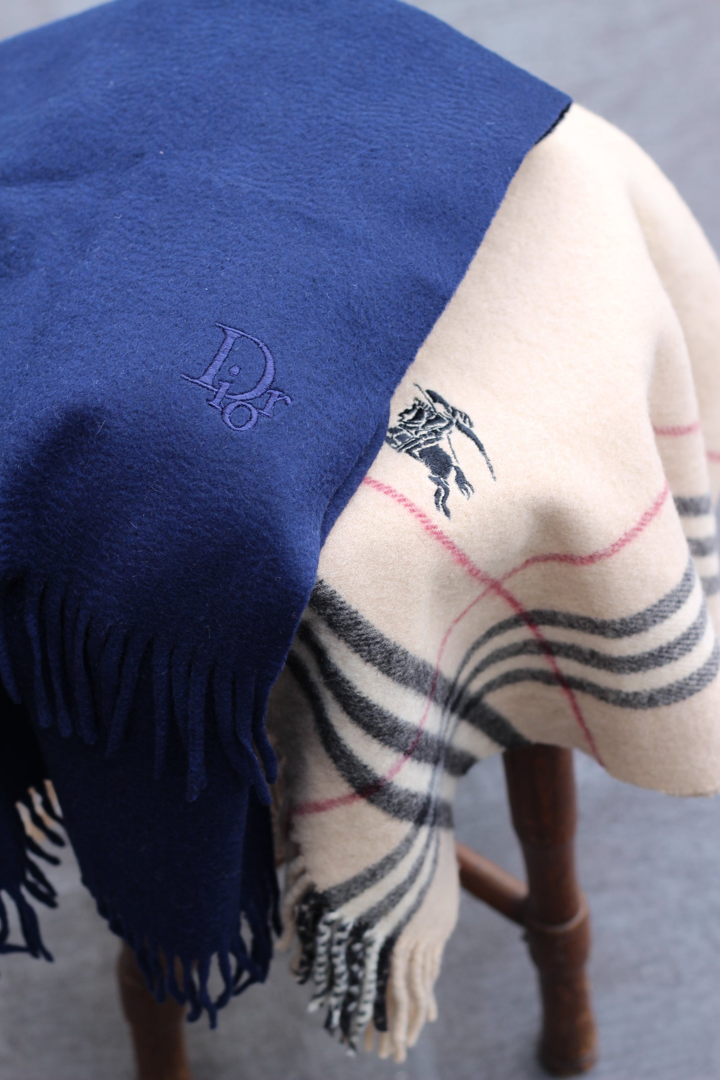 Burberry & Dior 100% Cashmere Muffler x2点