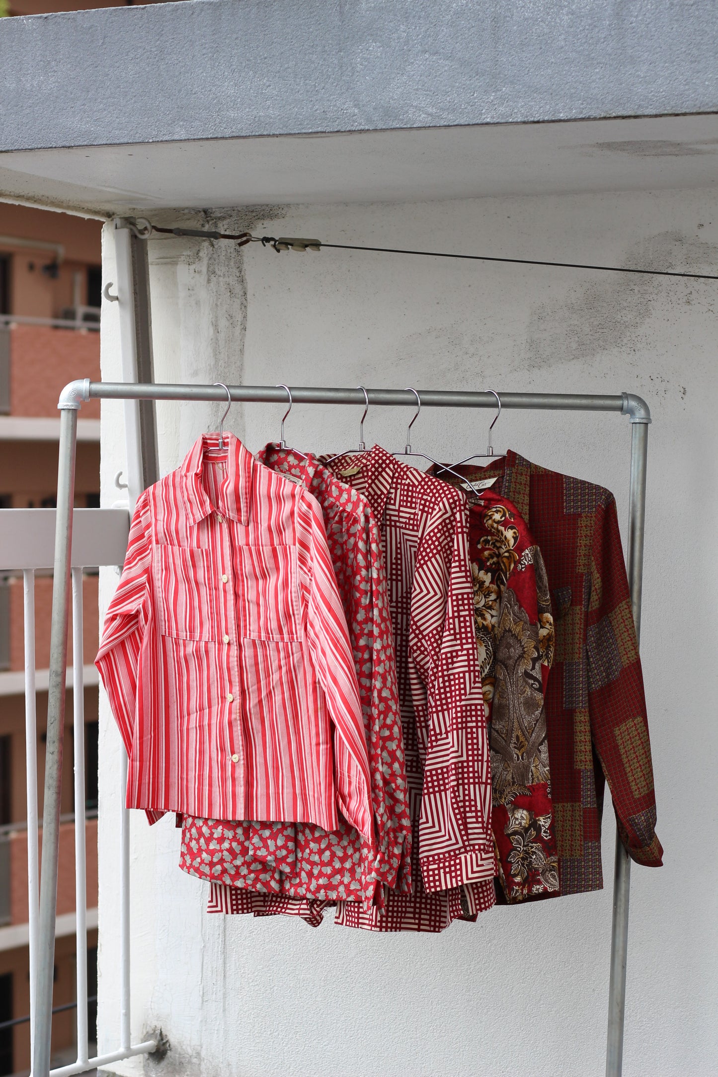 Vintage Red Design Long Sleeve Blouse x10点