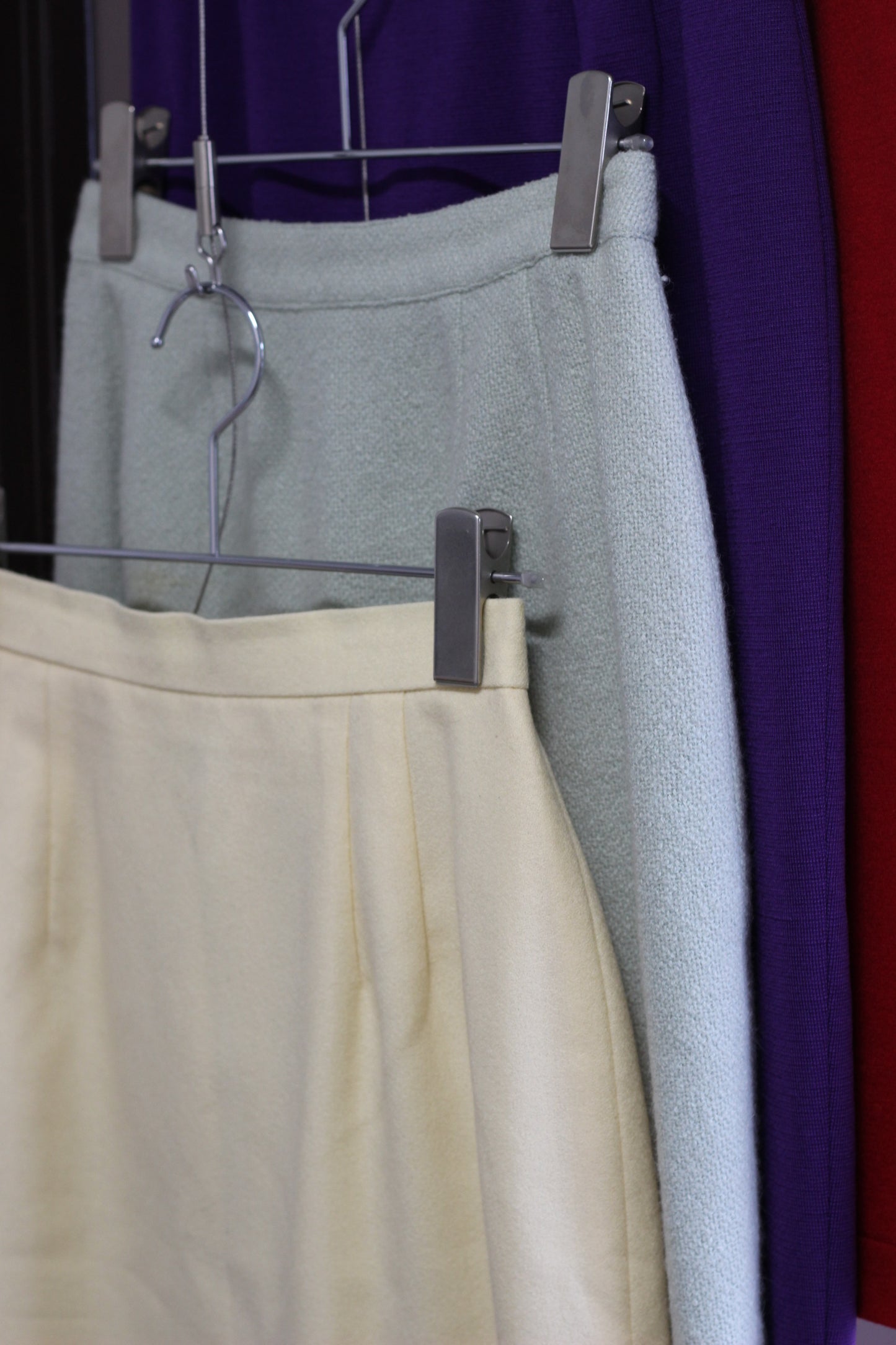 Vintage Color Wool Tight Skirt x4点