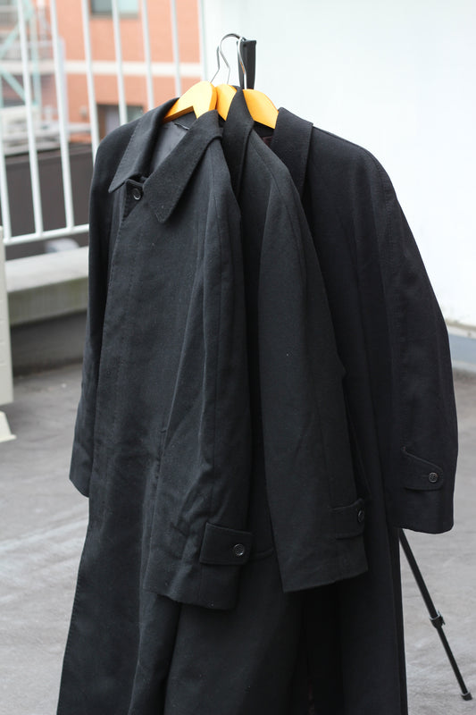 Men's 100% Cashmere Made in England Johnstons of Elgin & Black Coat x3点