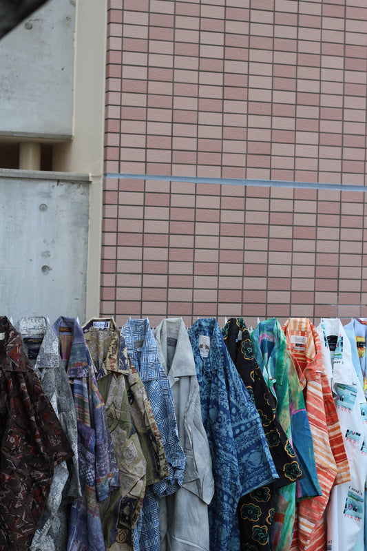 Men's Vintage Design Open Collar Short Sleeve Shirt x25点