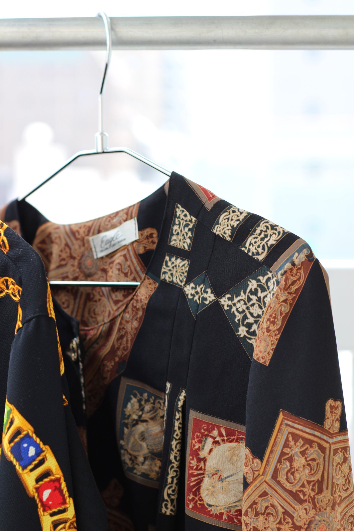 Vintage Black Design Long Sleeve Blouse x8点