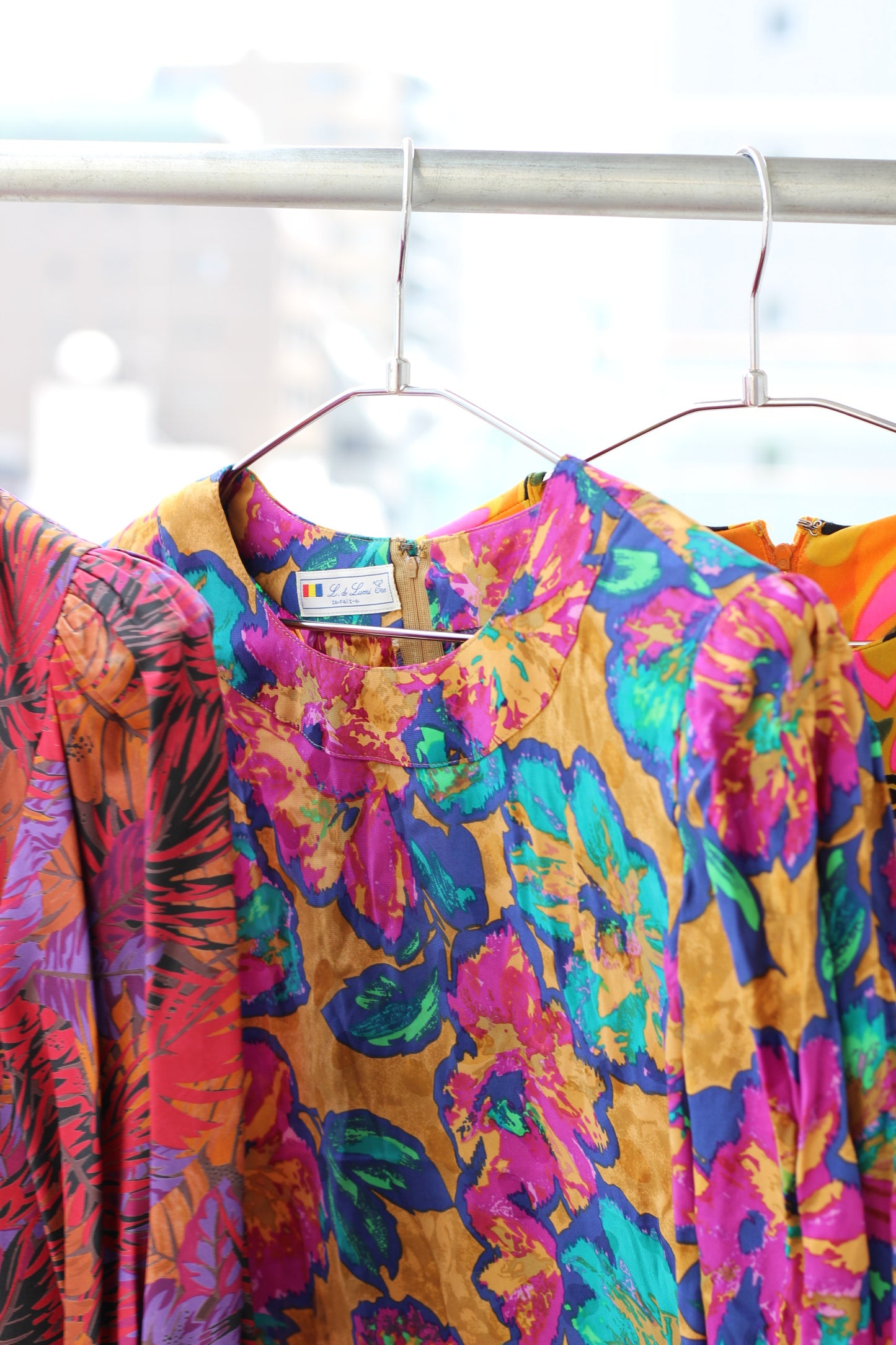 Vintage Multi Design Long Sleeve One-Piece x3点