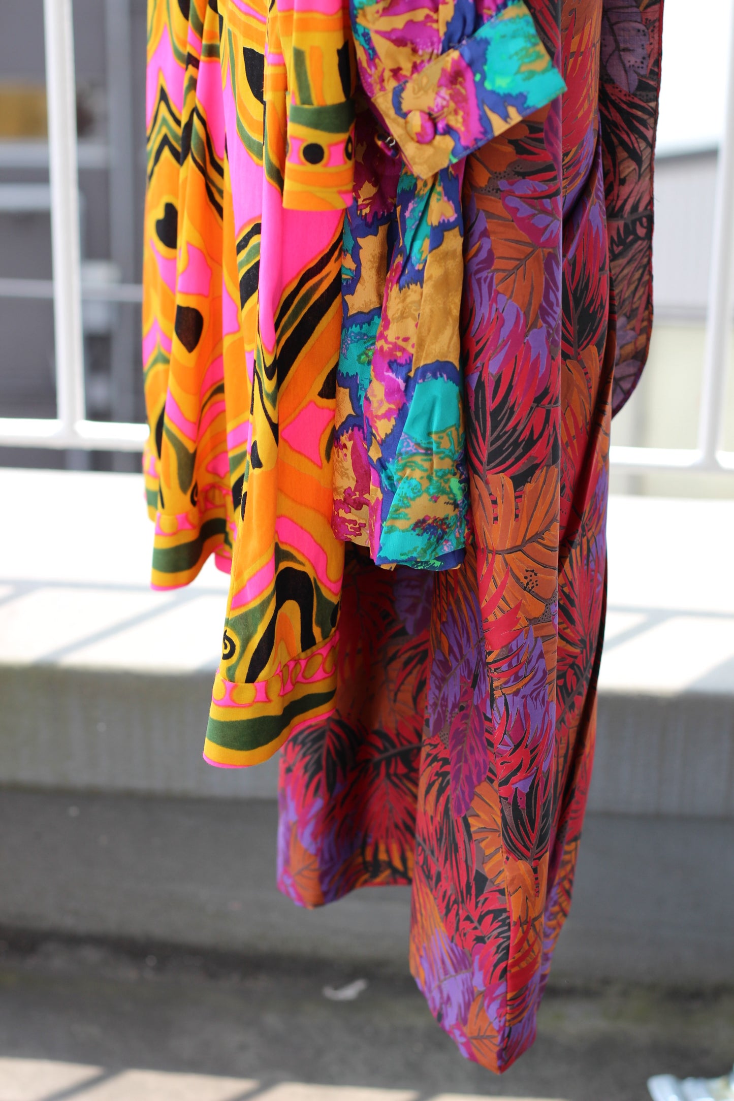 Vintage Multi Design Long Sleeve One-Piece x3点