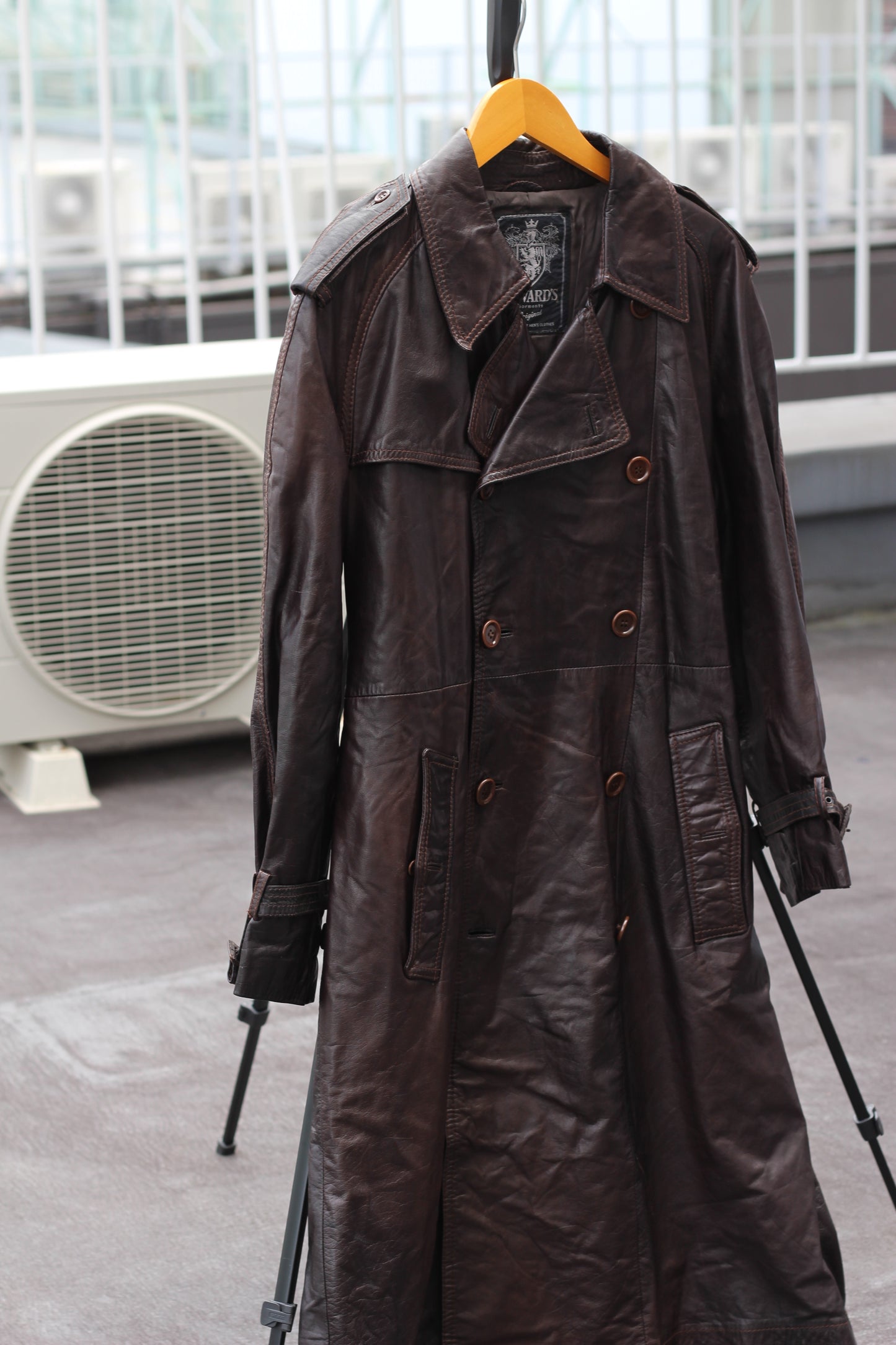 Men's leather Trench Coats & Coats x3点
